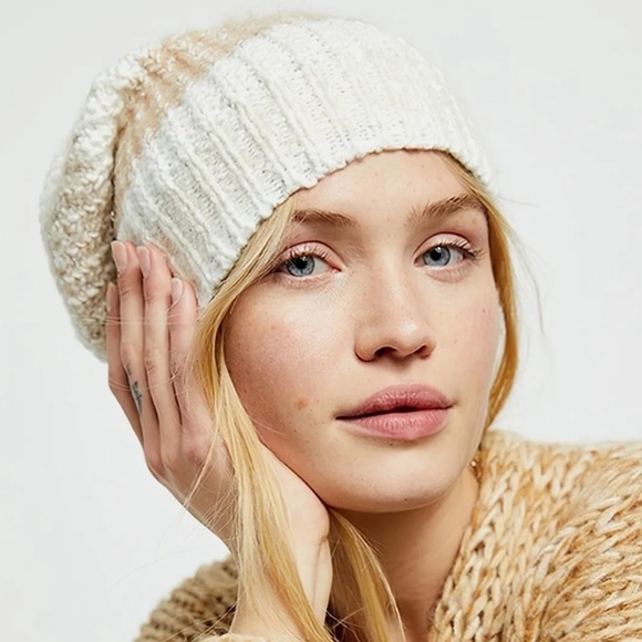 Free People Striped Beanie in Sugar - Picture 2 of 6
